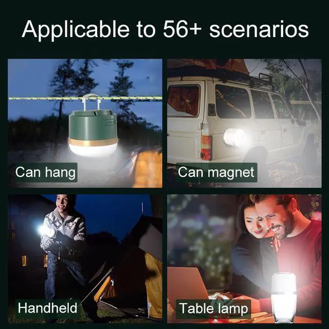 Alt view image 6 of 7 - Greenbar Mini tent light with outdoor camping light USB rechargeable LED emergency power bank Multifunctional camping light White Handheld Flashlight,Camping Accessories Lights LED