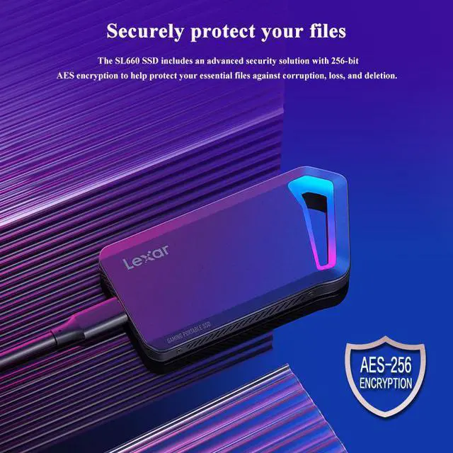 Alt view image 4 of 7 - Lexar SL660 1TB BLAZE Gaming Portable SSD Type-C Mobile Solid State Hard Drive SSD USB 3.2 Gen 2*2 For PC BLAZE light speed player game mobile solid state hard drive 2000MB/s RGB lighting 1TB