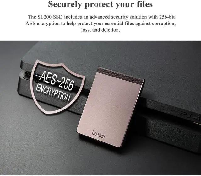Alt view image 5 of 7 - Lexar  Mobile Solid State Hard Drive 512GB External Disk Hard Drive  USB 3.1 TYPE-C Original SL200 For Laptop Desktop Read 550MB/s write 400MB/s 512GB USB 3.1 TYPE-C 2TB
