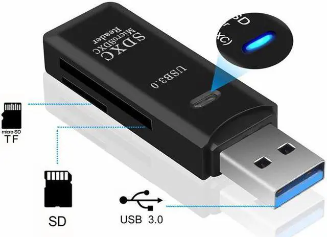 Main image of USB3.0 phone memory Micro SD TF card SLR camera SD multi-function card reader Multi-Smart Card Reader For Notebook Computer Color random delivery