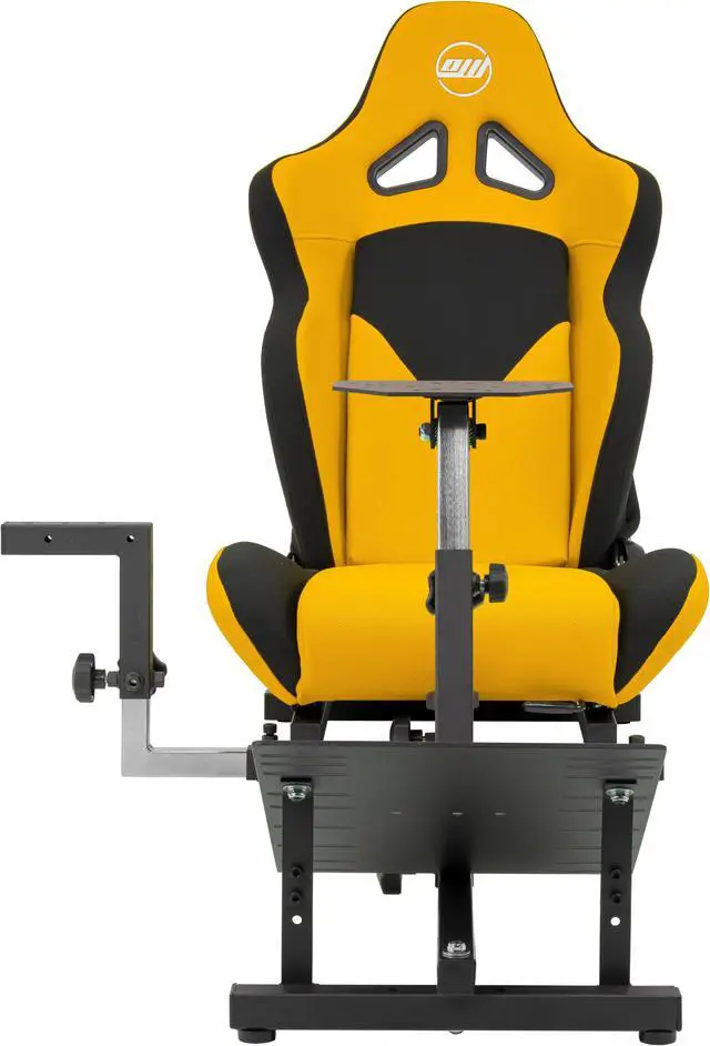 Alt view image 7 of 7 - OpenWheeler GEN3 Racing Wheel Stand Cockpit Yellow on BLACK | Fits All Logitech G923 | G29 | G920 | Thrustmaster | Fanatec Wheels | Compatible with Xbox One, PS4, PC Platforms