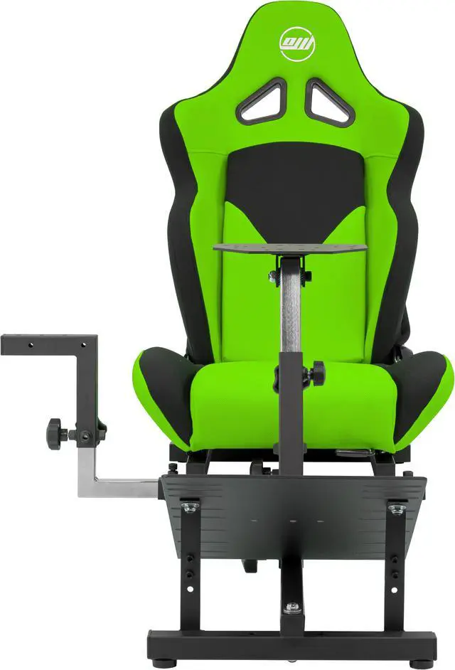 Alt view image 5 of 7 - OpenWheeler GEN3 Racing Wheel Stand Cockpit Green on BLACK | Fits All Logitech G923 | G29 | G920 | Thrustmaster | Fanatec Wheels | Compatible with Xbox One, PS4, PC Platforms