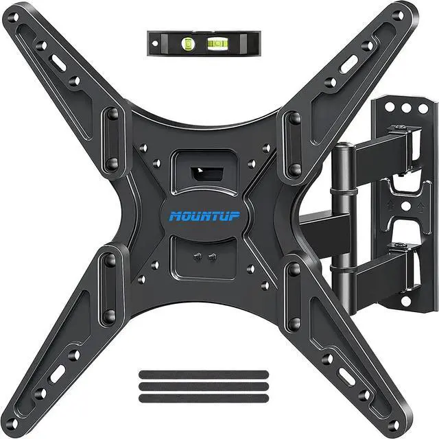 Main image of TV Wall Mount Full Motion Tilting TV Mount Bracket for Most 26-55 Inch Flat Curved TVs with Swivels Articulating Arms Max VESA 400X400mm and 88lbs Fits Single Stud MU0014