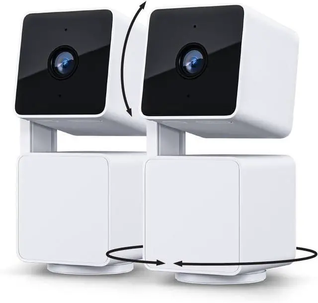 Main image of WYZE Cam Pan v3 Indoor/Outdoor IP65-Rated 1080p Pan/Tilt/Zoom Wi-Fi Smart Home Security Camera with Color Night Vision, 2-Way Audio, Compatible with Alexa & Google Assistant, White, 2-Pack
