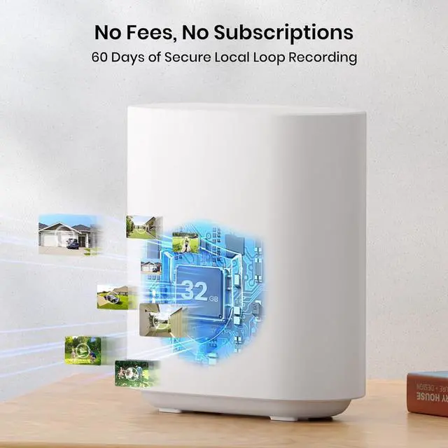 Alt view image 2 of 7 - Security Cameras Outdoor Wireless, 4 Cam-Kit, No Subscription, Solar-Powered, Home Security Cameras System with 360° Pan & Tilt, Auto Trac, 2K Color Night Vision, Easy Setup, 5G & 2.4G Wi