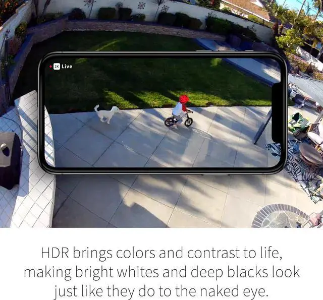 Alt view image 3 of 7 - Pro 5S Spotlight Security Camera 2K HDR | Outdoor | Wireless | Dual-Band Wi-Fi Connects to Strongest Network |12X Zoom, 2-Way Audio, Siren, Color Night Vision,Live Stream(White, 4 Cameras)