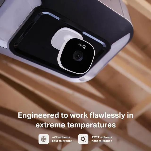 Alt view image 3 of 7 - myQ Smart Garage Security Camera  1080p HD Video, Night Vision, Motion Detection, Magnetic, Wi-Fi, Two-Way Audio, Smartphone Control