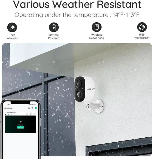 Alt view image 6 of 7 - Outdoor Security Camera Wireless 2K Camera for Home Security Wireless Outdoor Battery Security Cameras 2.4GHz WiFi Smart Motion Detection,Color Night Vision,Waterproof, Cloud/SD Storage