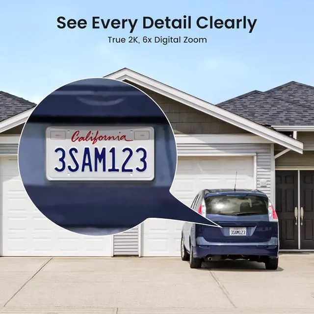 Alt view image 7 of 7 - AOSU Solar Security Cameras Wireless Outdoor, 2K QHD Home Security System, 2 Cameras Kit with 166° Ultra-Wide View, Forever Power, Spotlight Camera, 32G Local Storage, No Monthly Fee