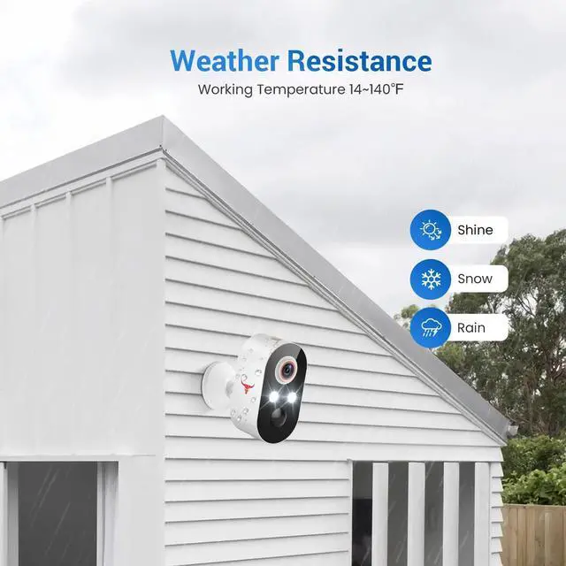 Alt view image 5 of 7 - 1080P Security Camera Wireless Outdoor with 2-Way Talk for Home Security, Low Light Night Vision, PIR Motion Detection, Cloud Storage, Live View Bullet Surveillance Cam (2 Pack)