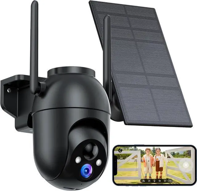 Main image of Security Cameras Wireless Outdoor Solar: 2K WiFi Camera for Home Security System - Battery Powered Cam IP66 Waterproof Motion Sensor - Camaras de Seguridad para Casa Inalambricas