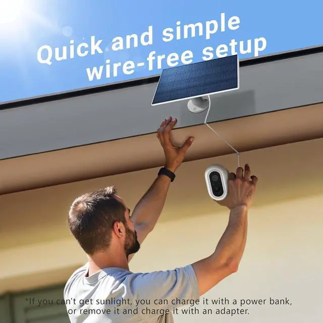 Alt view image 3 of 7 - Laview 2K Solar Security Cameras Wireless Outdoor, Rechargeable Battery Wifi Cameras for Home Security with Spotlight Color Night Vision,Siren Alarm,AI Human Detection,IP65,2-Way Talk,Cloud/SD Storage