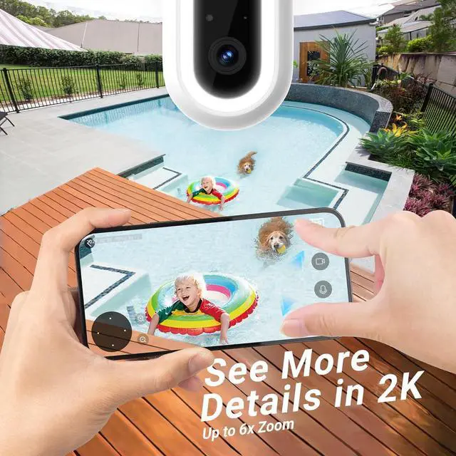 Alt view image 6 of 7 - Laview 2K Solar Security Cameras Wireless Outdoor, Rechargeable Battery Wifi Cameras for Home Security with Spotlight Color Night Vision,Siren Alarm,AI Human Detection,IP65,2-Way Talk,Cloud/SD Storage