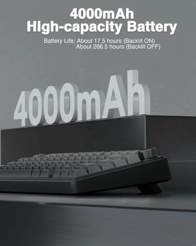 Alt view image 7 of 7 - AULA F75 Pro Wireless Mechanical Keyboard,75% Gasket Hot Swappable Custom Keyboard,RGB Backlit,Pre-lubed Reaper Switches,Side Printed PBT Keycaps,2.4GHz/USB-C/BT5.0 Mechanical Gaming Keyboards