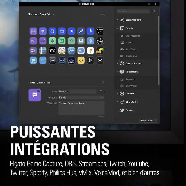 Alt view image 6 of 7 - Elgato Stream Deck XL  Advanced Studio Controller, 32 macro keys, trigger actions in apps and software like OBS, Twitch, YouTube and more, works with Mac and PC