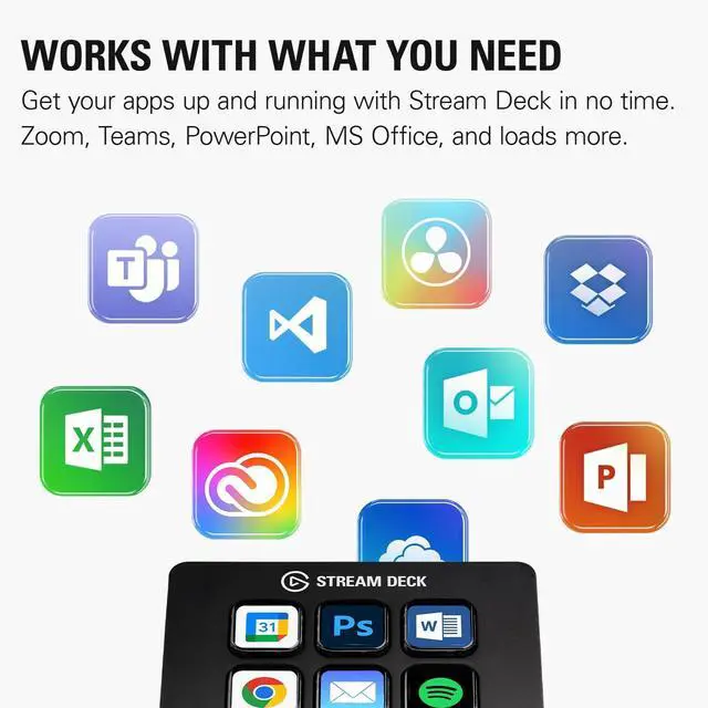 Alt view image 7 of 7 - Elgato Stream Deck Mini  Control Zoom, Teams, PowerPoint, MS Office and More, Boost Productivity with Seamless Integration for Daily Apps, Set Up Shortcuts Easily, Compatible with Mac and PC