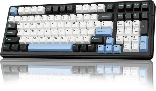 Alt view image 2 of 7 - AULA F99 Wireless Mechanical Keyboard,Tri-Mode BT5.0/2.4GHz/USB-C Hot Swappable Custom Keyboards+LEOBOG Graywood V3 Switches Set