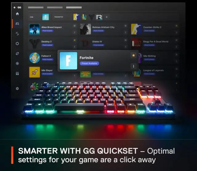 Alt view image 4 of 6 - SteelSeries Apex Pro TKL Gen 3 OmniPoint 3.0 HyperMagnetic Switches  Adjustable Actuation  Rapid Trigger  Game-Ready Presets  Protection Mode  Rapid Tap/SOCD  OLED  RGB  PBT Keycaps  USB-C