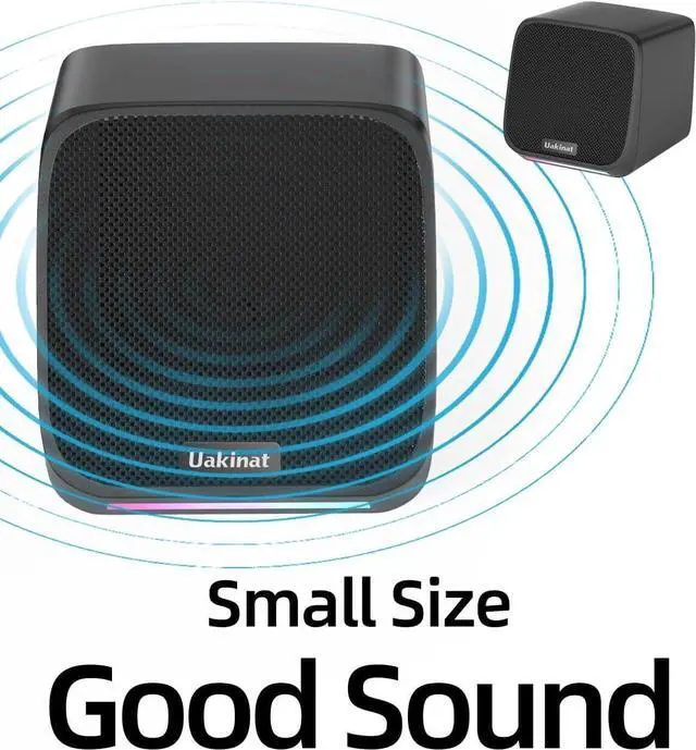 Alt view image 6 of 6 - Computer Speakers,Computer Speakers for Desktop PC,Desktop Speakers,Small Computer Speakers USB Powered 3.5mm Aux Speaker for PC,Laptop,Tablet,Phone