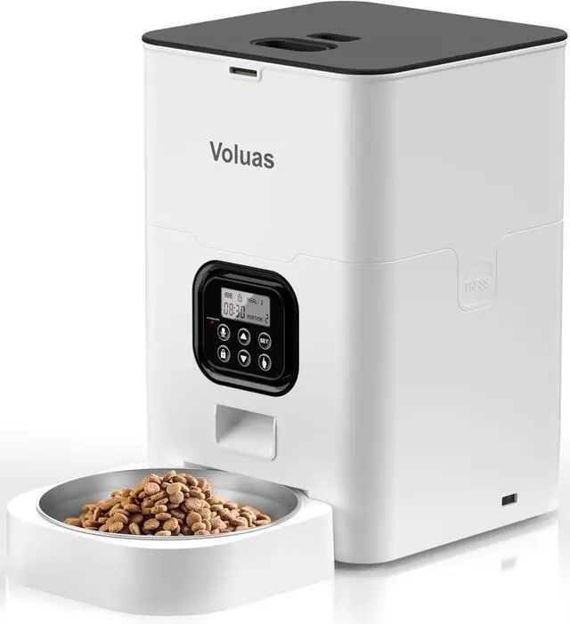 Main image of Automatic Cat Feeders - Timed Pet Feeder for Cats and Dogs with Dry Food Dispenser, Desiccant Bag, Programmable Portion Control, 4 Daily Meals, 10s Voice Recorder