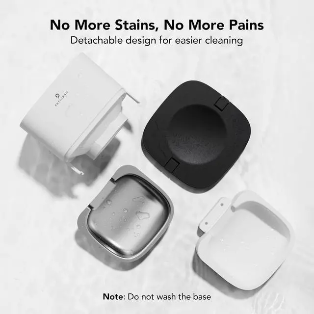 Alt view image 6 of 7 - Automatic Cat Feeder, Automatic Cat Food Dispenser with Timer Interactive Voice Recorder, Auto Cat Feeder with 1-4 Meals Control Dry Food, White Opaque