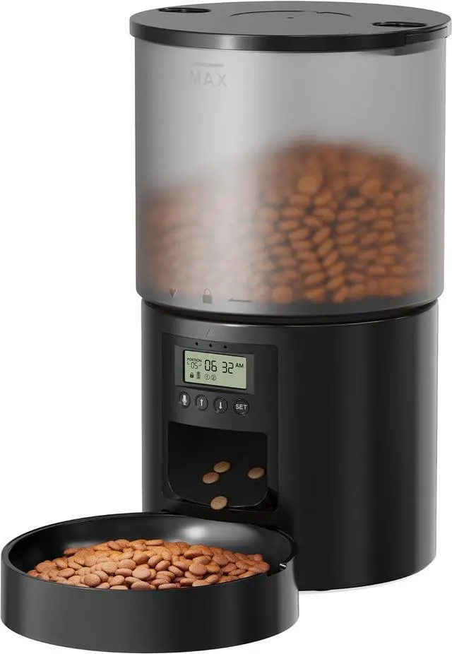 Main image of Automatic Cat Feeder Food Dispenser: 4L Auto Dog Feeder with 1-6 Meals Cat Feeder Automatic Customized Feeding Schedule for Cats & Dogs - Cat Automatic Feeders