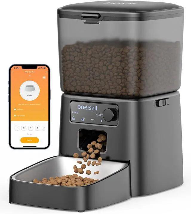 Main image of Automatic Cat Feeder, 2.4G WiFi Cat Food Dispenser with App, 12 Cups/3.5L Auto Cat Feeder for Dry Food, Timed Cat Feeder with Portion Control for Small Pets Indoor