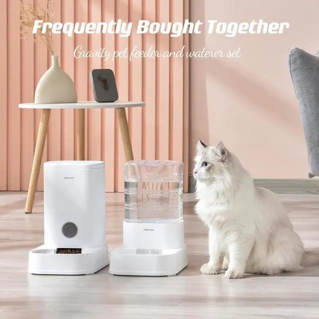 Alt view image 7 of 7 - Gravity Automatic Pet Water Dispenser with Filter for Cats and Small Dogs 1 Gallon/3.5L Auto Pet Waterer Dog Water Dispenser, Easy to Fill