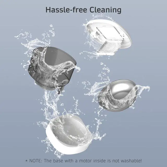 Alt view image 7 of 7 - Smart Automatic Cat Feeder, 4L Timed Pet Feeder for Cats with LCD Display, Auomatic Cat Food Dispenser Easy Programmable Portion Control with Desiccant Bag Dual Power Supply 10S Voice Recorder