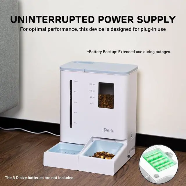 Alt view image 4 of 7 - FW54 5G/2.4GHz WiFi Automatic Feeder and Waterer 2-in-1 Set for Pets, 300 oz Large Capacity for 2 Weeks, Perfect for Working Parents