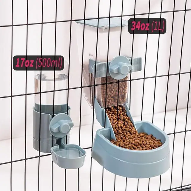 Alt view image 3 of 7 - 17oz Rabbit Water Bottle, Pet Cage Suspended Water Dispenser, Hanging Automatic Small Pet Water Bowl for Bunny Cat Ferret