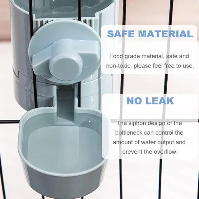 Alt view image 6 of 7 - 17oz Rabbit Water Bottle, Pet Cage Suspended Water Dispenser, Hanging Automatic Small Pet Water Bowl for Bunny Cat Ferret