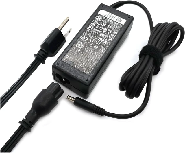 Alt view image 7 of 7 - Dell 65W 4.5mm tip Laptop Charger,Latitude 3320 3330 3340 3420 3430 3435 3440 3450 3520 3530 3535 3540 AC Adapter, Black, DA65NM191