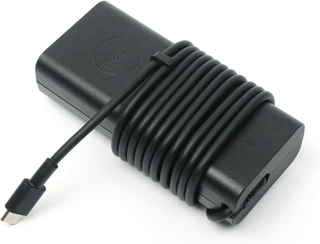 Alt view image 2 of 7 - For Dell 65W USB-C Laptop Charger,Latitude 5400 5410 5420 5430 5440 5450 Power AC Adapter with Power Cord Cable, Black, HA65NM190