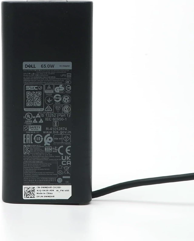 Alt view image 4 of 7 - For Dell 65W USB-C Laptop Charger,Latitude 5400 5410 5420 5430 5440 5450 Power AC Adapter with Power Cord Cable, Black, HA65NM190