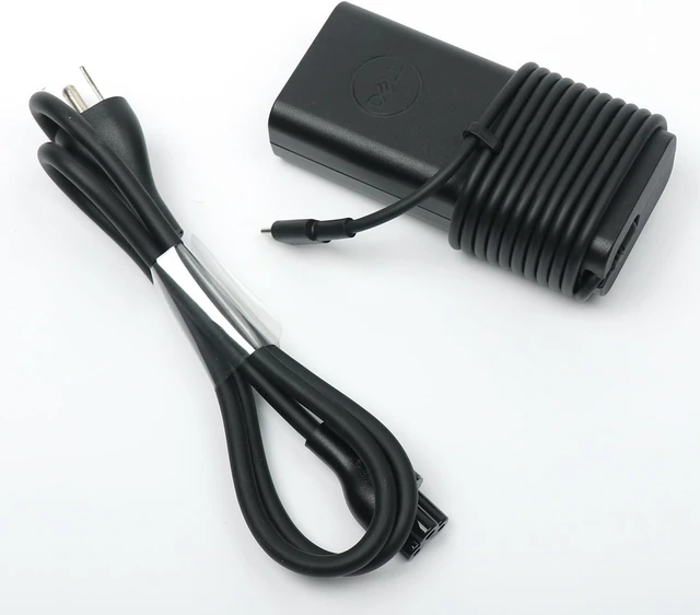 Alt view image 2 of 7 - Dell 65W USB C Laptop Charger,Latitude 5300 2 in 1 5310 2 in 1 5320 5330 5340 5350 AC Adapter with 3ft Power Cord, Black, HA65NM190