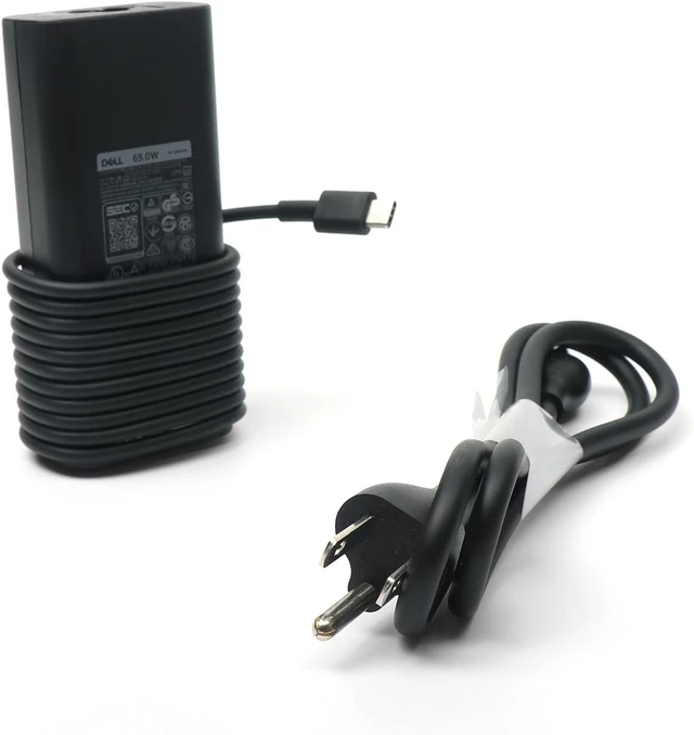 Alt view image 6 of 7 - Dell 65W USB C Laptop Charger,Latitude 5300 2 in 1 5310 2 in 1 5320 5330 5340 5350 AC Adapter with 3ft Power Cord, Black, HA65NM190