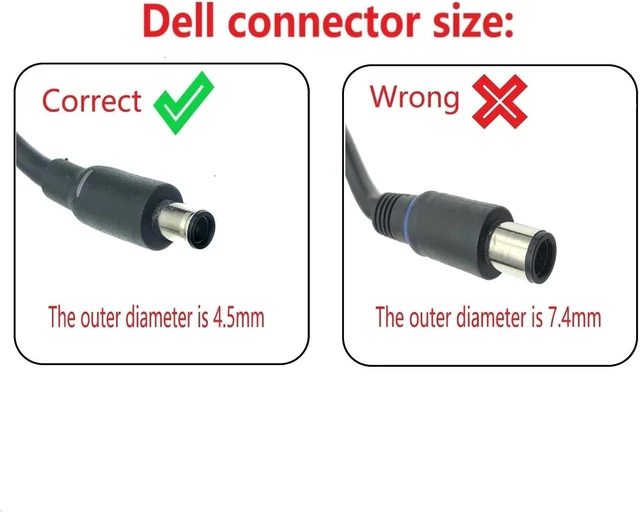 Alt view image 4 of 5 - Dell 90W AC Power Adapter, 4.5mm Connector, with 1m Cable, for Laptops
