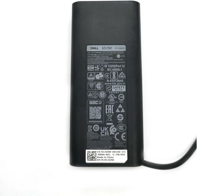 Alt view image 4 of 7 - For Dell Laptop Charger 65W USB-C,AC Adapter with Power Cord Cable,LA65NM190, HA65NM190, DA65NM190, HKA65NM200, Black