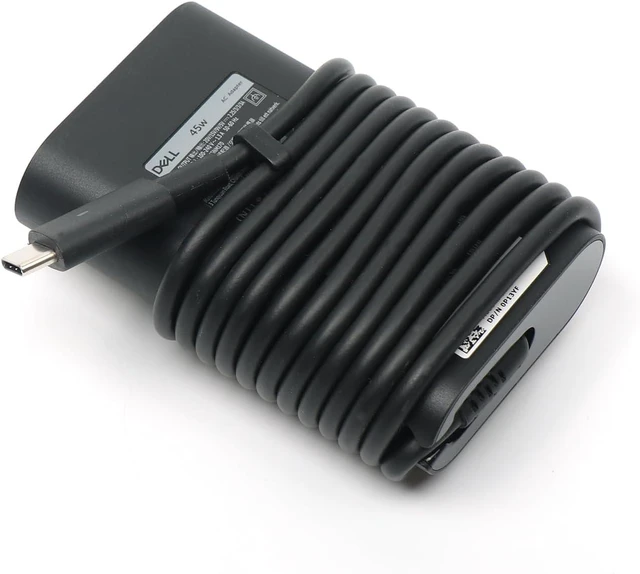 Alt view image 4 of 7 - For Dell Laptop Charger 45W USB Type C USB C AC Adapter,XPS 13 9300 9310 2 in 1 9315 2 in 1 AC Charger, Black, DA45NM170