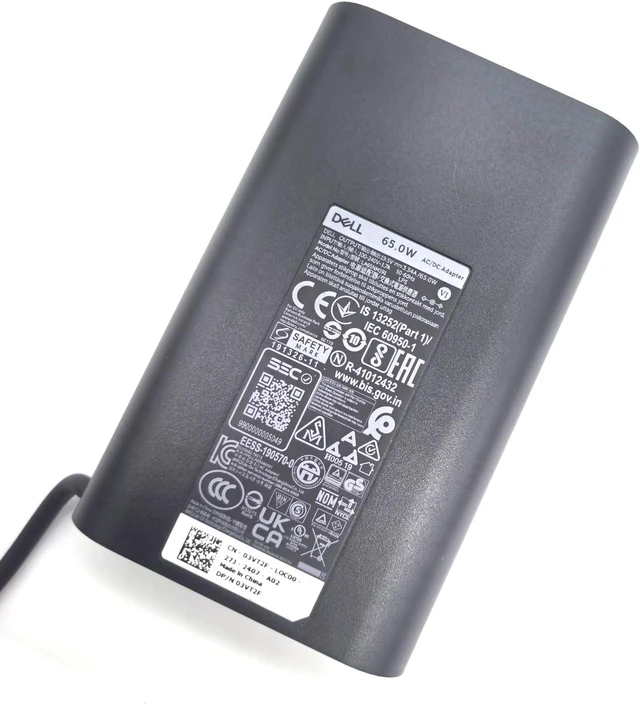 Alt view image 6 of 7 - Dell Laptop Charger 65W watt Barrel 7.4mm tip, Latitude 7280 7285 7380 7389 7480 7290 7390 7490 AC Power Adapter 19.5V 3.34A, Black, LA65NM191