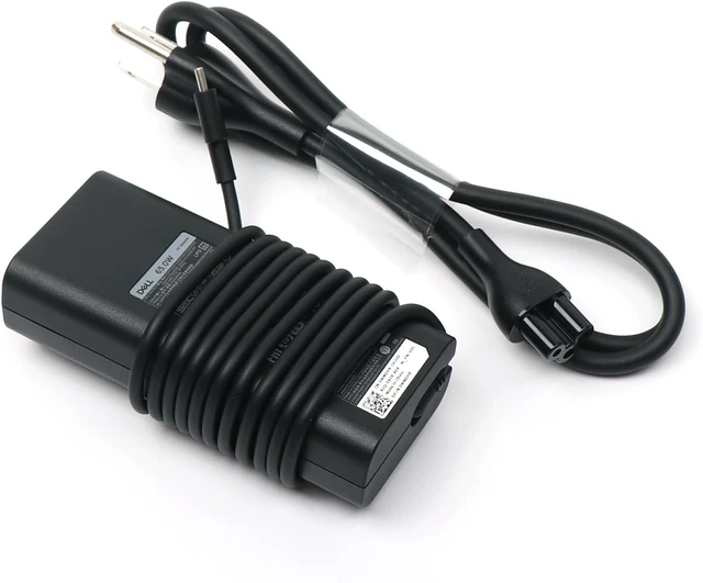 Alt view image 2 of 7 - For Dell 65W USB-C Laptop Charger,Latitude 7400 7410 7420 7430 7440 7450 AC Adapter,20V 3.25A Computer Charger Cord Type C, Black, HA65NM190