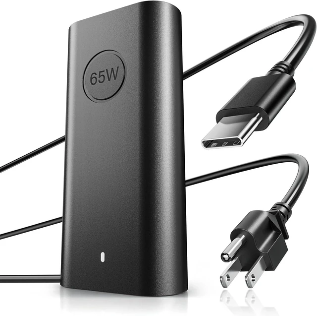 Main image of Replacement for Dell Laptop Charger 65W Watt USB Type C AC Power Adapter