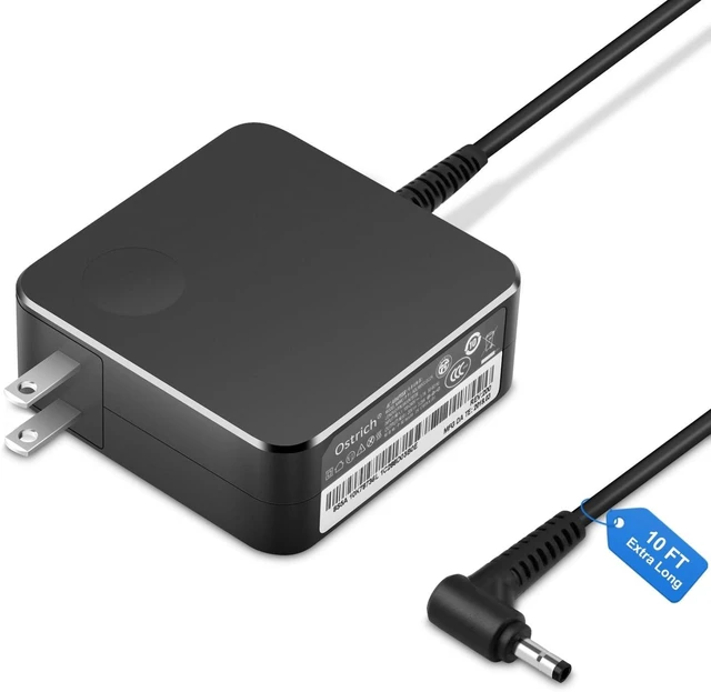 Main image of Extra Long 10FT Charger for Lenovo Laptop 65W 45W Round Tip Power Adapter