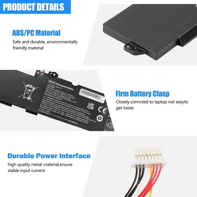 Alt view image 3 of 7 - SS03XL 933321-855 Laptop Battery for HP EliteBook 840 G5 G6