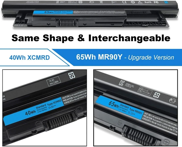 Alt view image 2 of 6 - 65WH MR90Y Battery - 40Wh XCMRD Upgrade Version for Dell Inspiron 15 3000