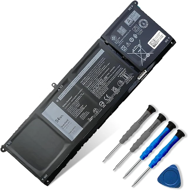 Main image of 54Wh V6W33 Battery Compatible with Dell 3520 3525 3530 3535 5515 5310 5320 5330 5420 5425 5625 5630 5635 5640 5645 7420 7430 7440 Latitude 3320 3330 3520 Vostro 3425 3525 Series 15V 3420mAh 4-Cell