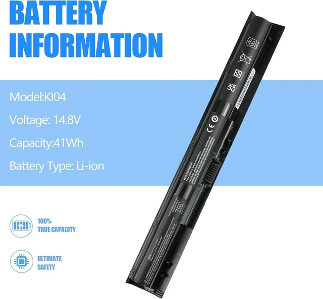 Alt view image 2 of 7 - KI04 K104 800049-001 800010-421 Replacement Laptop Battery