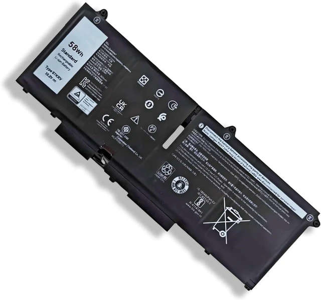 Main image of 58Wh 07KRV Laptop Battery Replacement for Dell Latitude 5430 5530 Precision 3570 P104F005 P104F006 P137G004 P137G005 P137G006 H4PVC 0H4PVC Y86WG 0Y86WG 08WRCR 078FWY 4FVJG O7KRV 15.2V 4-Cell