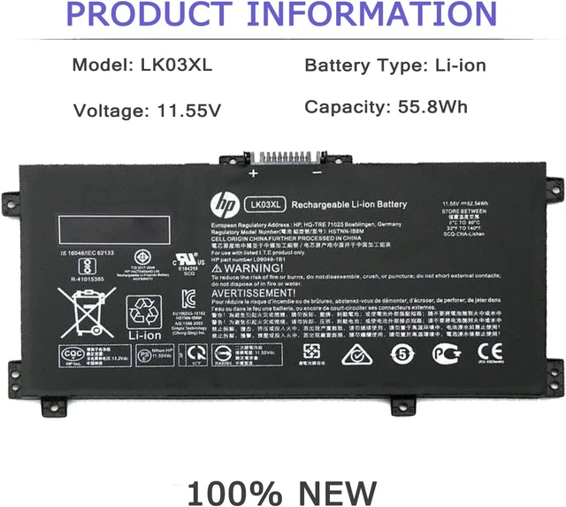 Alt view image 2 of 7 - HP LK03XL L09281-855 916814-855 Battery for HP Envy X360 Convertible 15m-cn0xxx 15m-bp1xx 17m-ae011dx 17m-ce0013dx 17t-ce100 17-ae1xx 15-bq2xx 15m-bq1xx 15m-bp0xx 15-cp0xxx 15m-cp0xxx 15m-bp112dx